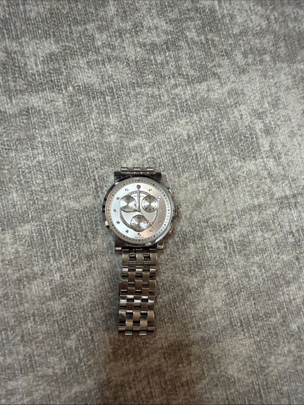 Michele Silver-Tone Men's Chronograph Watch